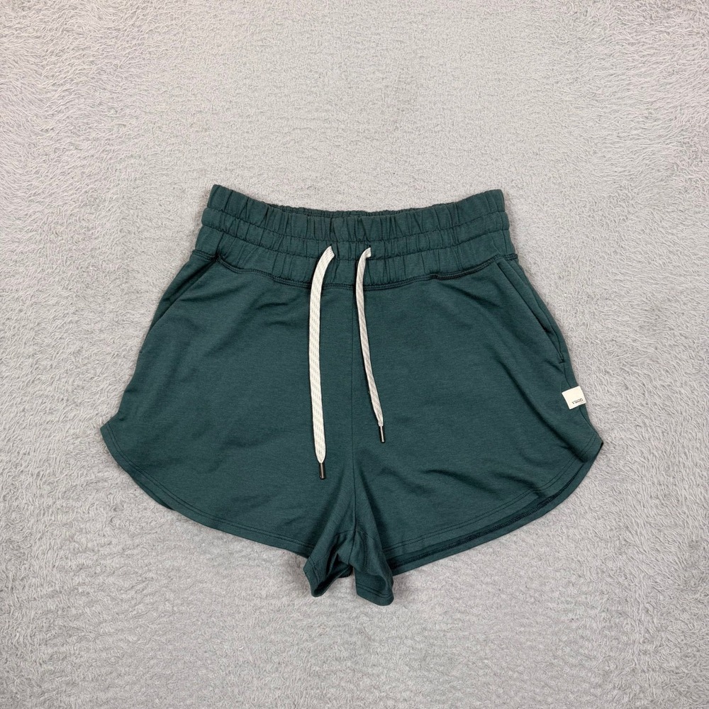 Vuori Women Forest Green Performance Shorts Elastic Waist Drawstring VW3062 S